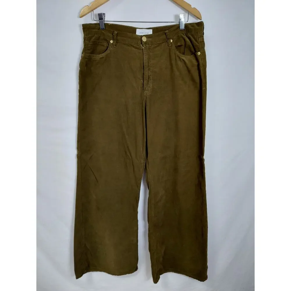 Dear John Olive Green Corduroy Straight Leg Jeans Men Size 31